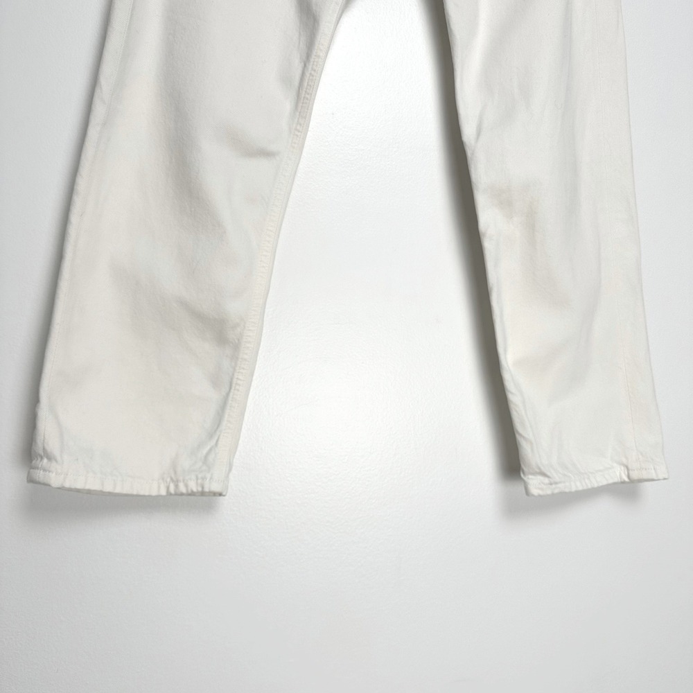 Agolde 90's Crop Mid Rise Straight Jeans Fortune Cookie White A173C-1183 - Picture 6 of 14